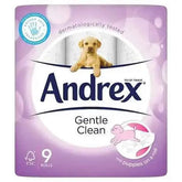 Andrex Gentle Clean 9 Rolls (Pack of 5)  Adomoo